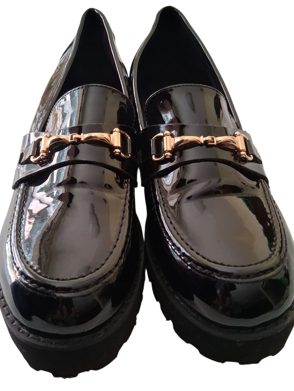 Princess Polly Loafers Black Womens Size 9